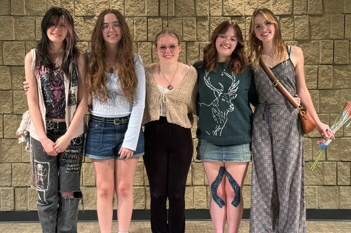 IB Students at the artist reception