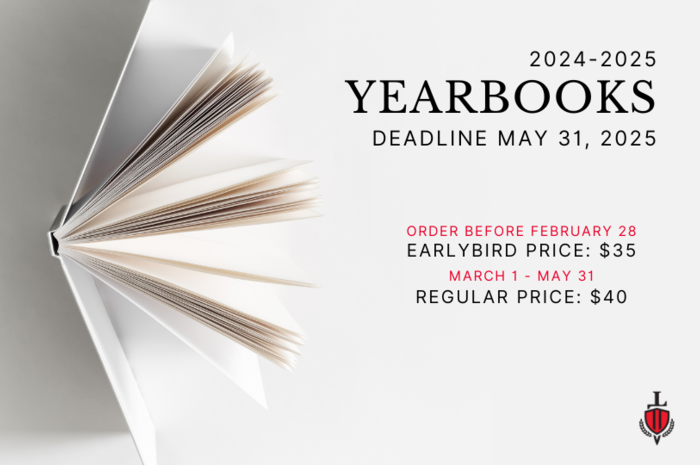 Yearbook Deadline May 31, 2025