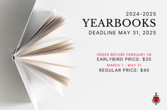 Yearbook Deadline May 31, 2025